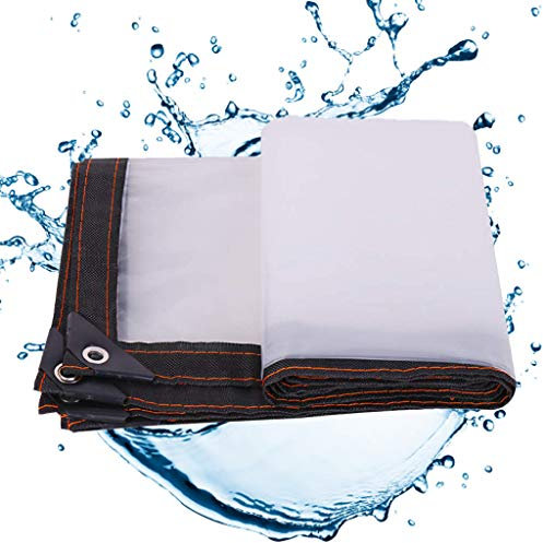 Lonas Impermeables Exterior Transparente, con Ojales 5 Mil Toldo Reforzado para Cubiertas para Piscinas De Invernadero De Jardines De Invernadero,6x12ft/2x4m