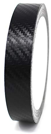 Finest Folia 10 Meter (0,89€/Meter) Zierstreifen Auto Motorrad Boot Modellbau Farbauswahl Dekorstreifen Seitenstreifen Klebestreifen (Carbon Schwarz, 15mm Breite)