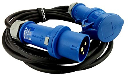 Cavo di prolunga CEE per caravan, campeggio, barca, 3 x 1,5 mm², H07RN-F, 30 m