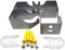 Designer Vertical Column Dual Arm Radiator Brackets (92mm (A) x55mm (B) x57mm (C), Chrome)