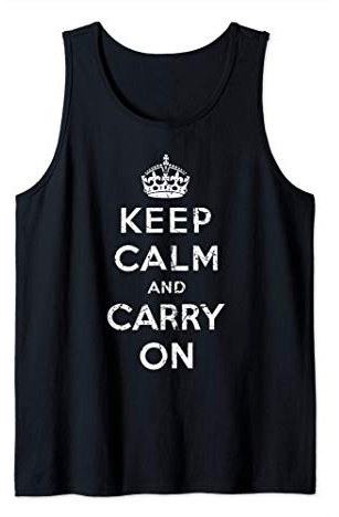 Keep Calm and Carry On Vintage poster print retro Débardeur