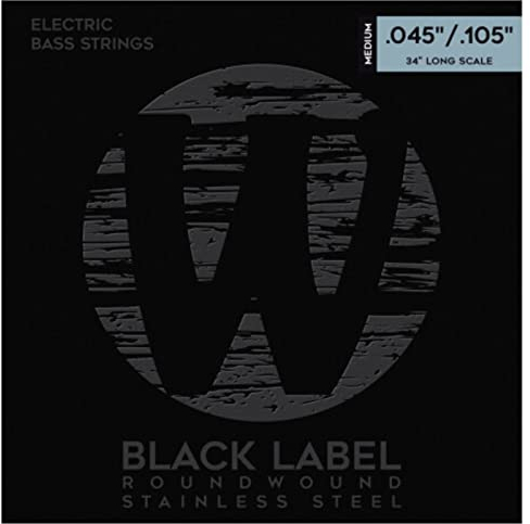 Warwick Bass Saiten,4er,45-105,Black Stainless Steel