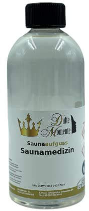 Dufte Momente Sauna Aufguss Konzentrat Saunamed (Kampfer, Zitrone) - 500ml in PET-Flasche mit Tropfverschluss und Kindersicherung - auch für Profi Anwender