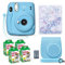 Fujifilm Instax Mini 11 Instant Camera Sky Blue + Fuji Film Value Pack (40 Sheets) + Shutter Accessories Bundle, Including Compatible Carrying Case, Selfie Lens, Quicksand Beads Photo Album 64 Pockets
