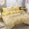 Cream Yellow Floral Comforter Cover Flowers Bedding Set Luck Clover And Cream Yellow Plaid Reversible Design Floral Kids Room Decor Bedclothes 1 Duvet Cover 1 Pillowcase (Single,Cream Yellow)