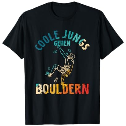 Coole Jungs gehen Bouldern - Klettern Kinder Jungen T-Shirt