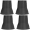 Lot de 4 Rehausseurs de Lit de Meubles de 15,2 Cm en Forme de Corne en Plastique Noir pour Pied D'armoire Coussinets Antidérapants en EVA pour Lit, Canapé, Table