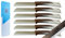 SMI 6 Pièces Set Couteau Office Lame Dentelée Solingen Couteau à Éplucher Couteau Cuisine Couteau à Fruits Acier Inoxydable Couteau à Légumes Fabriqué en Allemagne (Brun Blanc)