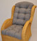 Premium Qualität - Polster/Kissen/Ersatzpolster für Rattan Ohrensessel/Rattansessel, Colore Grigio (dunkel grau)