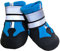 YUEMOL Hundeschuhe Wasserdichte Hundestiefel, reflektierende Haustierpfoten mit verstellbaren selbstklebenden Riemen und robuster Anti-Rutsch-Sohle, Doggy-Schuhe (Color : Blue, Size : XL)