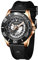 OBLVLO Luxusmarke World Time Military Automatische Mechanische Uhr für Herren Leder Wasserdicht Super Luminous Herrenuhren BM (BM-TBB)
