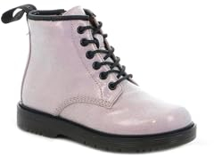 Grunland TABA PO2348 glicine 29/34 bambina stivaletti zip lacci pelle glitter 29