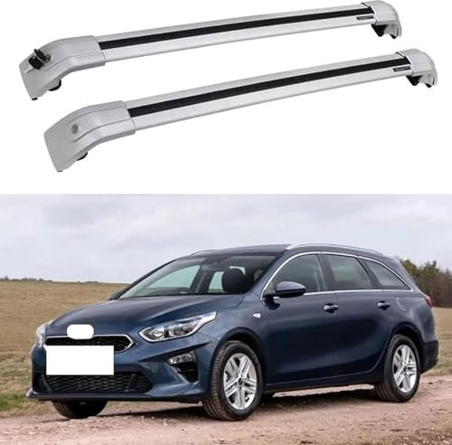 BioNyt 2 Stück Auto Dachträger für Kia Ceed Sportswagon SW Estate 2012-2020 2021 2022 2023, Aluminium Dachgepäckträger Querträger Cargo Gepackträger, Auto Zubehör