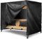 Albert Austin 3 Seater Heavy Duty Garden Swing Cover with Waterproof 600D Oxford Fabric Secure Side Zipper Design Windproof Anti UV Swing Seat Hammock Cover for Outdoor Patio Yard 210x150x150cm