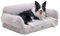 MEWOOFUN Modisches Katzensofa Katzencouch – 65x46cm Flauschiges zusammenklappbares großes Katzenbett Katzensofa mit Rutschfester Unterseite (braun, XL)