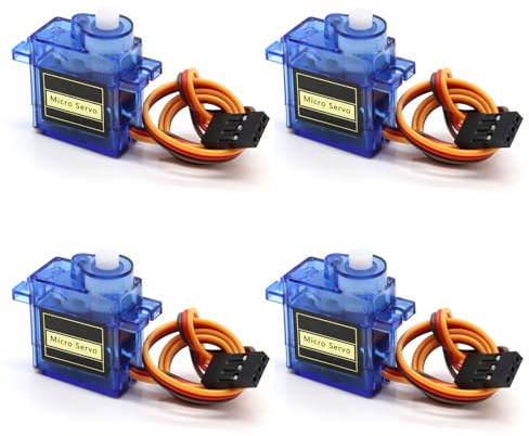 APKLVSR 4 Stück Micro Servo Metal Gear,RC Servo, Servo Motor für RC Hubschrauber,Auto Roboter Starrflügel,Roboter,kompatibel mit Arduino