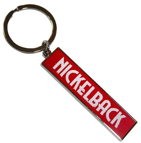 Rock Off officially licensed products Nickelback Weiß Band Logo Schlüsselring Keychain One Size