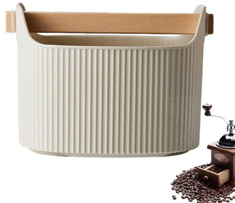 Espresso Knock Box - Cubo de basura para moler, cubo para restos de café | Cubo de heces de madera de haya, cubo para expreso, aldaba de café extraíble, cubo de heces espesado de gran capacidad de 130