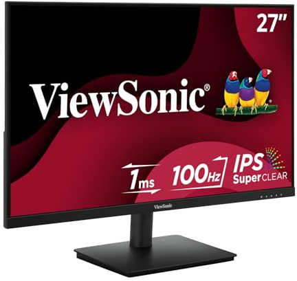 ViewSonic VS2747-H 27 Inch 1080p Monitor, IPS Display with 100Hz for Productive Home and Office Spaces, Eye Care Technology, Thin Bezels, HDMI, and VGA Inputs