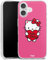 DeinDesign Silikon Hülle kompatibel mit Apple iPhone 16 Case transparent Handyhülle Hello Kitty Fanartikel Herz