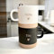 Gravello Personalisierte Tasse mit Namensgravur, Keramik, Tasse, 360 ml, Schwarz-Weiß, Hochzeit, Geburtstag, Weihnachten, Muttertag, Vatertag