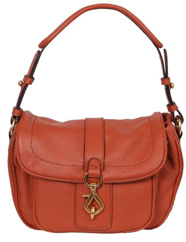 Abro Leather Dalia Star Saddle Shoulderbag Dark Orange