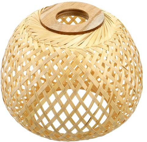 ERINGOGO 7. 6 Pouces Abat-jour suspendu En Bambou tissé Abat-jour rustique Suspension Accessoire De Lampe Abat-Jour En Rotin pour Lampe de Plafond Décoration de la Maison