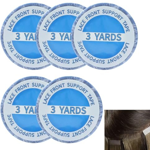 Celiodd 5 Rolle Tape Kleber Extensions Unsichtbares Tapes Klebestreifen Extensions,Klebestreifen Wasserdicht Und SchweißFest Extensions Tape FüR Toupets Und HaarverläNgerung (10mm*3y)
