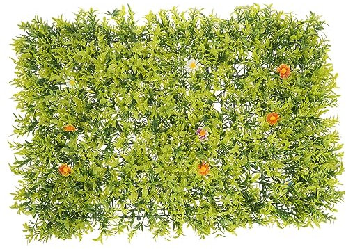 IWOWHERO Panel de Pared Exterior con Plantas Artificiales Pantalla de Privacidad Decoración de Césped Artificial