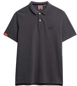 Superdry Herren Vintage Destroy Poloshirt Schwarz Destroyed Mit Grafik L