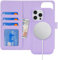 Zouzt Case for iPhone 16 Pro 6.3 Inch, 2 in 1 Detachable Wallet with Card Holder for MagSafe Magnetic Wireless Charging Premium PU Leather Flip Folio Kickstand Shockproof Cover Women, Purple