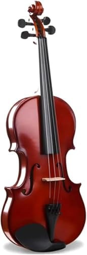 Violine 4/4 in voller Größe, Massivholzgeige für Erwachsene, Studenten, Hartschalenkoffer, Bogen, Kolophonium enthalten, Geige für Anfänger, Fortgeschrittene