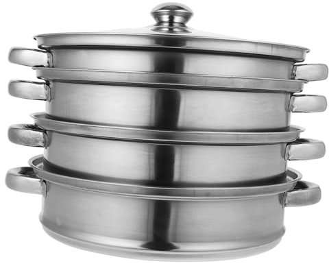 GALPADA Olla De Vapor De Acero Inoxidable Olla Vaporera Multifuncional Para Sopa Diseño De Cuatro Súper Grueso Para Cocina Familiar