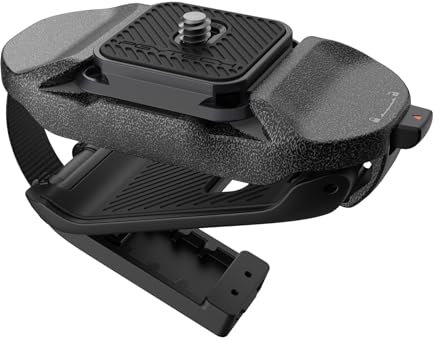 PGYTECH Beetle Clip V2 avec Plaque de libération Rapide pour Sony, Nikon, Fuji, DSLR/SLR, Arca Plaque à dégagement Rapide pour caméras d'action Sac à Dos Sangle