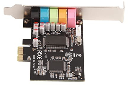 PCI-E-Audiokarte mit 6 Kanälen Surround-Sound-Ausgang und Treiber-CD für 7/Vista/XP 32/64-Bit-Kompatibilität