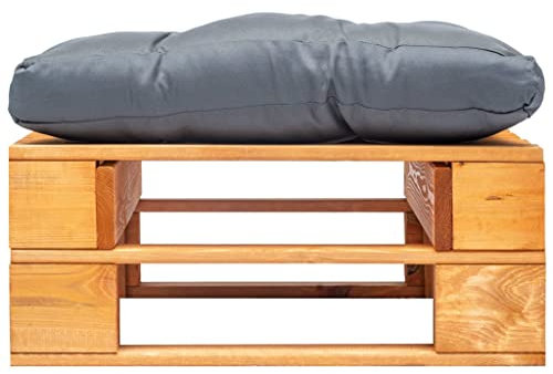 Kangqiling 277441 Gartensofa für Paletten und Kissen, grau, aus bernsteinfarbenem Holz, grau