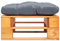 Kangqiling 277441 Gartensofa für Paletten und Kissen, grau, aus bernsteinfarbenem Holz, grau