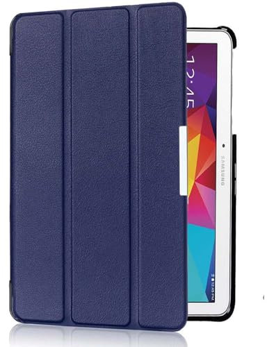 Custodia protettiva per tablet Samsung Galaxy Tab 4 10.1 2014 (SM-T530 T535 T531), ultra sottile, leggera, con funzione automatica sleep/wake (blu)