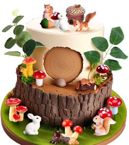 Pilz Kuchen Dekoration Pilz Waldkuchen Dekoration Waldtiere Tortendekorationen Waldgarten Kuchen Dekoration Waldland Party Supplies Gefälligkeiten