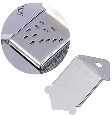 Warmhm Saiten Mandoline Tailpiece mit Abnehmbarem Cover und Chrom Finish mit Blumenmuster Ersatz für Mandolinen Teile Einfache Installation und Saitenwechsel