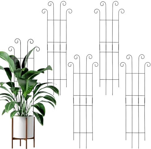 Garten Rankgitter Für Kletterpflanzen 81 cm 4 Stück Metall Ausziehbar