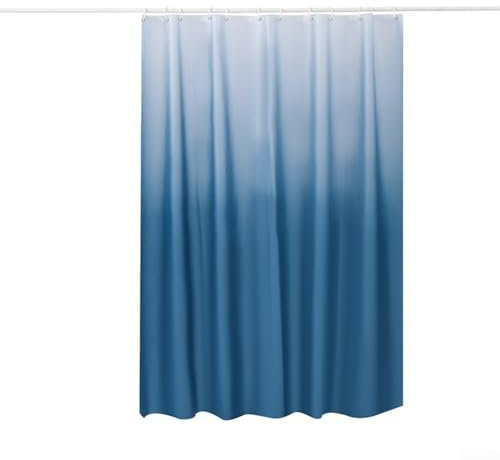 Rideau de douche PEVA pour baignoire 180 x 180 cm pour douche et baignoire imperméable et anti-design (bleu foncé)