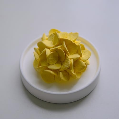 FLCSIed Essential Oil Passive Flower Diffuser -Non-Electric Peony Flower Porcelain Aromatherapy Diffusers for Small Mini Room, Desk Decorative, Bathroom (Yellow Hydrangea)