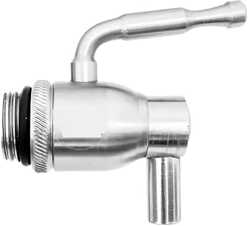 Generico Rubinetto in Acciaio Inox per Contenitore Olio e Vino - Igiene, Sicurezza. per Estrazione Facile e Veloce di Olio, Vino e liquidi Alimentari. 3/4 Pollice