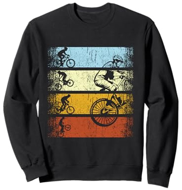 Retro Vintage Mountainbiker Radfahrer GMX Stunts Fahrrad Sweatshirt