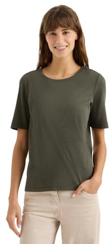 Damen Basic T-Shirt in Rippstruktur
