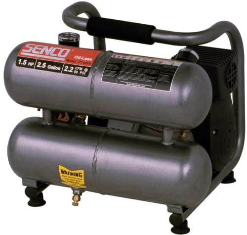 SENCO Twin Tank Air Compressor, 1.5 Horsepower, 2.5 Gallon (PC0968)