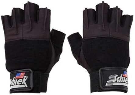 Schiek Sports 530 Platinum Lifting Handschuhe mit Gel-Pad - Amara Leder Gewichtheberhandschuhe für Damen und Herren