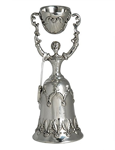 Weddix Brautbecher Victoria aus Zinn 14 cm - origineller Hochzeitsbecher Hochzeitsgeschenk Hochzeitsbrauch mit Symbolkraft