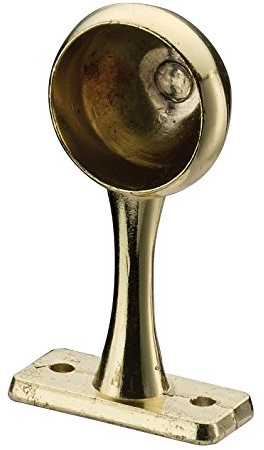 William Hopkins 25mm Brass Plated Wardrobe Small End Bracket Pair